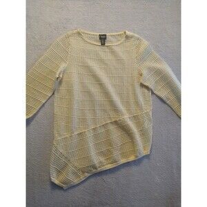 Chico's Travelers Sheer top coverup Chico's 0 Womens small 4 Asymmetrical Hem